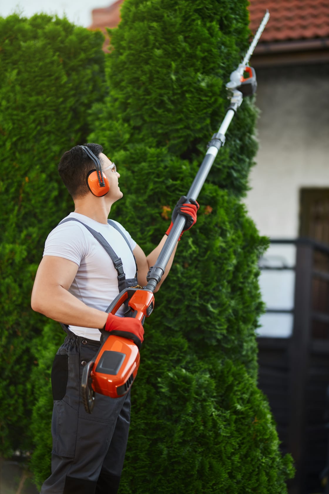Mitarbeiter von Bardiqi GaLaBau bei der Gartenarbeit